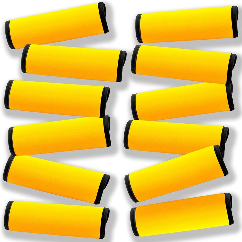 Gowraps Luggage Handle Wrap 12 Pack-Bulk Luggage Handle Wraps For Suitcases Neoprene Handle Wraps/Cover/Grips For Carry on/Bag/Car Travel Accessories For Luggage (Gold 4.0) - Image 1